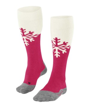 Dámské Sports Socks Falke SK2 Intermediate Skiing Knee-high Socks Červené | 8014DEQNT