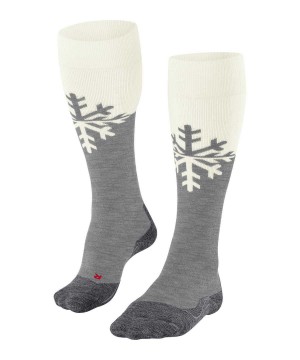 Dámské Sports Socks Falke SK2 Intermediate Skiing Knee-high Socks Šedé | 0856ACFQI