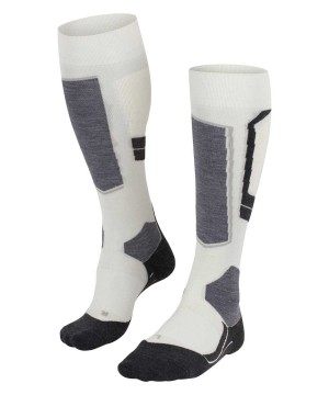 Dámské Sports Socks Falke SK4 Advanced Skiing Knee-high Socks Bílé | 4029YOAGV