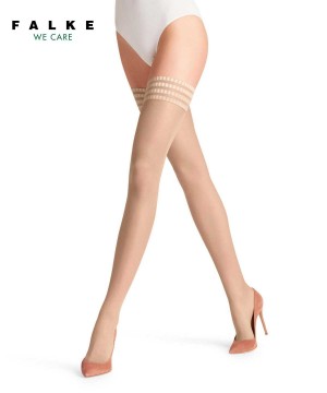 Dámské Thigh Highs Falke Pure Matt 20 DEN Stay-ups Béžový | 3681MKIPZ
