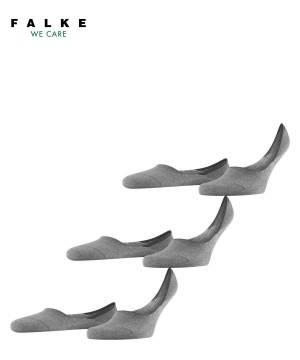 Pánské No Show Socks Falke Step Medium Cut 3-Pack Invisibles Šedé | 7495JRBLO